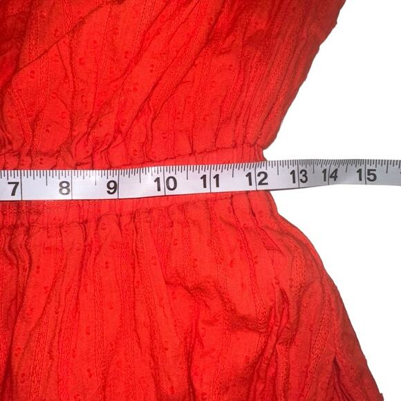 Lost + Wander Strawberry Waves Short Sleeve Red Midi Dress SMALL - Picture 7 of 9